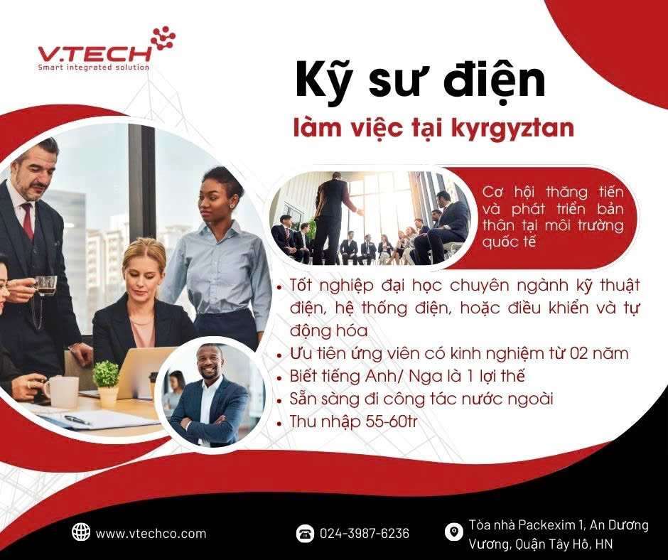 Kỹ sư điện – làm việc tại Cộng Hòa Kyrgyzstan